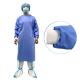 Non Sterile Disposable Surgical Gown Safety SMS Overall With Knitted Cuff