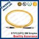 st-fc/upc optic fiber patch cords sm g652d simplex black metal connector yellow pvc lszh sheath jacket