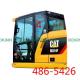 486-5426 CATERPILLAR Cab Glass Left Door Rear Position NO.4 Tempered Glass