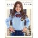 Light blue 100 Cotton School Uniforms blouse with long sleeve