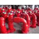 Red High Pressure Tube Fittings , 2 X Fig 1502 Pipe Swivel Joint Long Radius