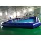 Outdoor Giant Blue  PVC Square Inflatable Swimming Pool Size 10m X 8m For Kids Use