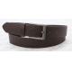 Embossed Dots Dark Brown PU Mens Casual Belts With Old Silver Color Buckle