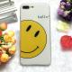 PC+TPU Silk Grain Cute Smile Expression Back Cover Cell Phone Case For iPhone 7 6s Plus