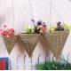 Cone Shape Hanging Basket Hand Woven Cheap Wicker Hanging Basket for Sale