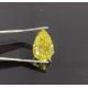 Pear Brilliant Cut HPHT CVD Lab Created Yellow Diamond 1-1.3ct