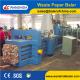 Full automatic small Waste carton baler recycling miachine controlled by PLC system equipped with 6m long conveyor belt