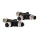 M12 Waterproof Connector Circular M12 A Coding female T Type 4pins IP68 Connector