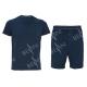 Mens Cotton Jersey V Neck Tee Short Pants Pyjamas Set Summer Pyjamas Logo Elastic