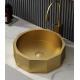 Luxury Stainless Steel Wash Basin , Brushed Gold Vanity Vessel Sink OEM ODM