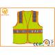 Mesh High Visibility Reflective Safety Vests , Construction Worker Safety Work Vest with Pockets 