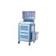Plastic Anesthesia Medical Push Cart With Mute Wheel Aluminum Alloy Frame 630*470*1500mm