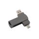 Gun Black Metal Type C USB Flash Drives with Fast Speed 3.0 and 3.0 Twist Shapes