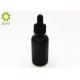30ml Matte Black Empty Glass Dropper Bottles For Essential Oil / Face Serum