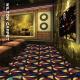 Luxury Wall To Wall Carpet Colorful 3D Windmills Pattern Jacquard Style