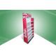 Red Cardboard Floor Pallet Display Stand for Clothes / Medicine / Cosmetics