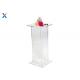 Square Acrylic Pedestal Display Stands , Clear Acrylic Display Risers Heat Resistant