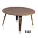 mid century round bent wood walnut coffee table furniture
