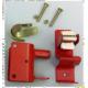 Red Color Metal Fence Accessories / Steel Gate Latch Carbon Steel Material