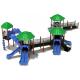 OEM Outdoor Playground Equipment 3 In 1 Plastic Playhouse With Slide