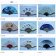 21cm bamboo folding fancy fan of paper, fine cotton or silk fabric