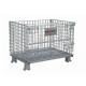 Collapsible Metal Mesh Containers Mobile Wire Mesh Stillage Wheels Optional 800