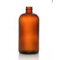 Amber 32 Oz Boston Round Glass Bottles With Dropper Cap 33-400