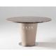 Round Italian Metal Base Marble Dining Table