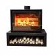 Europe Indoor Heating Freestanding Mild Steel Wood Burning Fireplace Stove