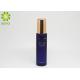 Round Mist Spray Bottle For Face , 100ml Blue PET Plastic Face Toner Bottle