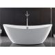 Traditional Large Oval Freestanding Tub Deep Soaking With Gloss Surface