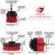 3Pcs Electric Scrubber Drill Brush For Cleaning Auto Tire Wheel