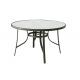 Anticorrosive Tempered Glass Round Dining Table Scratch Resistant