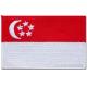 100% cotton national embroidered flag patches, stick-on, sew-on and plastic backing