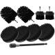 13cm Black Power Scrubber Drill Brush Set 9pcs Clean Car Cleaning