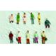 1:150 Architectural Scale Model People Painted Female Figures 1.3cm