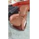 Retro Genuine Leather Saddle Lounge Chair With Fur Leather  with stools