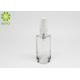 1 OZ 30ml Clear Glass Face Mist Bottle Square Shape Custom Service Acceptable