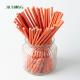 Disposable Red Chevron Paper Drinking Straw for Boba Tea