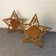 Star Shaped Corten Steel Metal Ornaments Christmas Decoration For Home Garden