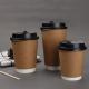 10oz 12oz PE Coated Double Wall Paper Cup Disposable Coffee Cups With Lids
