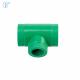Large Size Green PPR Pipe Fittings , PPR Reducer Tee With Easy Installation