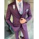 Purple 3 Piece Tuxedo Suit For Men 49% Viscon 49% Polyamide 2% Elestan