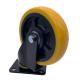 4 Inch Polyurethane Orange Swivel Caster Wheels With Top Plate