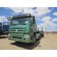 10 Wheelers Tractor Trailer Truck ZF8118 Steering Single Sleeper Green Color