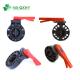 PVC Flange Butterfly Valve with ABS Handle and Wafer End Connect DN50-DN500