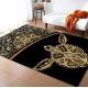 Ethnic Ancient European Flower Pattern Living Room Floor Carpets Polyester Fiber Material