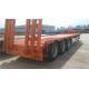 40-100 Tons Payload Flatbed Lowbed Semi Trailer with Ramp Heavy Load Ramp and Used