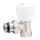 Angled Traditional Manual Radiator Valves 1/2 Inch For Steel Pipe Nickel Plated