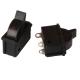 Black On Off Electric Power Switch With 3 Terminals 125/250VAC 24A/12A